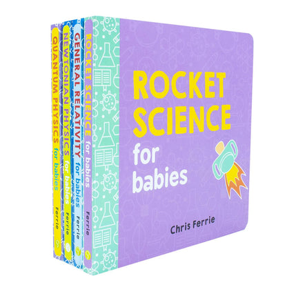 Baby University Four-Book Set By Chris Ferrie (Quantum Physics, General Relativity, newtonian Physics, Rocket Science)