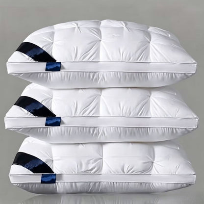 3/4pcs Comfortable Sleeping Pillows - Ergonomic Neck & Spine Support, Sleep Massage Pillow Core, Moisture-Wicking & Breathable. Perfect for Living Room, Bedroom, Hotel & Home Decor, Great as a Holiday Gift.