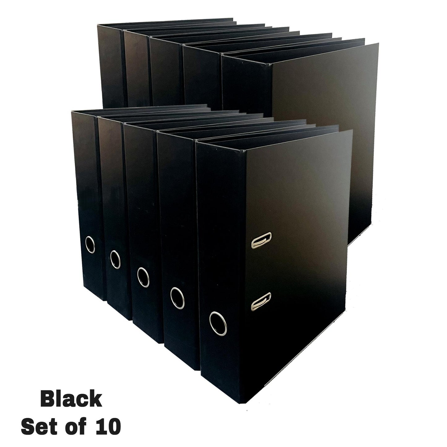 10 x A4 Lever Arch Files, Folders - Office Folder, Back To School Files 10 Pack Lever Arch Folder - Stationary Document Storage