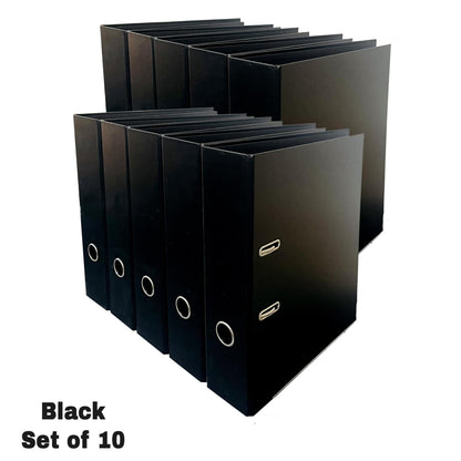 10 x A4 Lever Arch Files, Folders - Office Folder, Back To School Files 10 Pack Lever Arch Folder - Stationary Document Storage