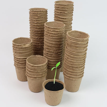 Plant Pots 96pcs 6 Cm Paper Cups Seed Pots Round Seedling Pots For Growing Vegetables, Fruit, Herb, Flower