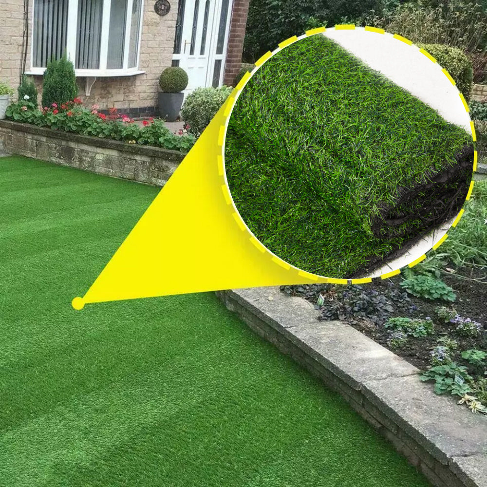 Faux Grass Synthetic Lawn 20mm Pile Height, High Density Fake Grass Turf for Dogs Pets, Indoor Outdoor Landscape, Plastic, 100*100cm/ 100*200cm/ 100*300cm/ 100*400cm