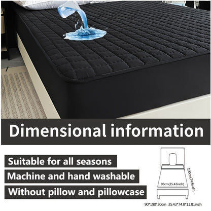 1pc Waterproof Mattress Protector Fitted Sheet, Made from High-Quality Materials, Soft, Breathable, And Comfortable. Ideal for RV Additions And Bedding, Suitable for Bedrooms, Guest Rooms, Or Rvs. Usable in All Seasons