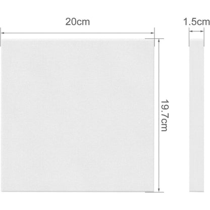10pcs 20x20cm Blank Artist Canvas Art Board Plain Painting Stretched Framed for Painting Enthusiast