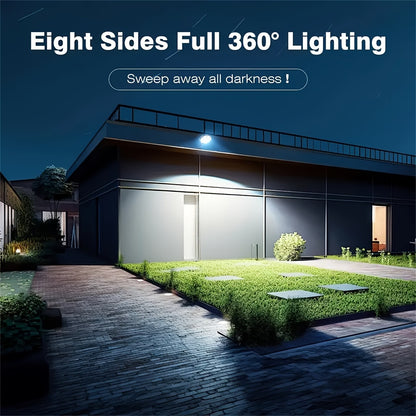 1/2pcs Solar Motion Sensor Lights, 168LED Solar Street Lights, 3 Lighting Modes Courtyard Lights with Remote, 180 ° Adjustable Floodlights, Wide-angle Lighting, for Commercial Street, Gardens, Paths, Garages, Parking Lots Lighting