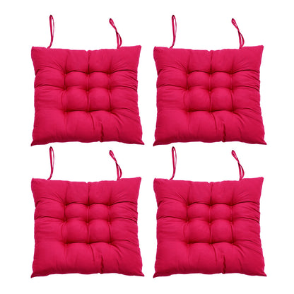 4pcs Solid Coloured Chair Cushions - Machine Washable and Durable, with A Knitted Design for Comfort and Support, Suitable for Garden, Dining and Office Chairs 40*40*5 Cm, Multi-colour Choice