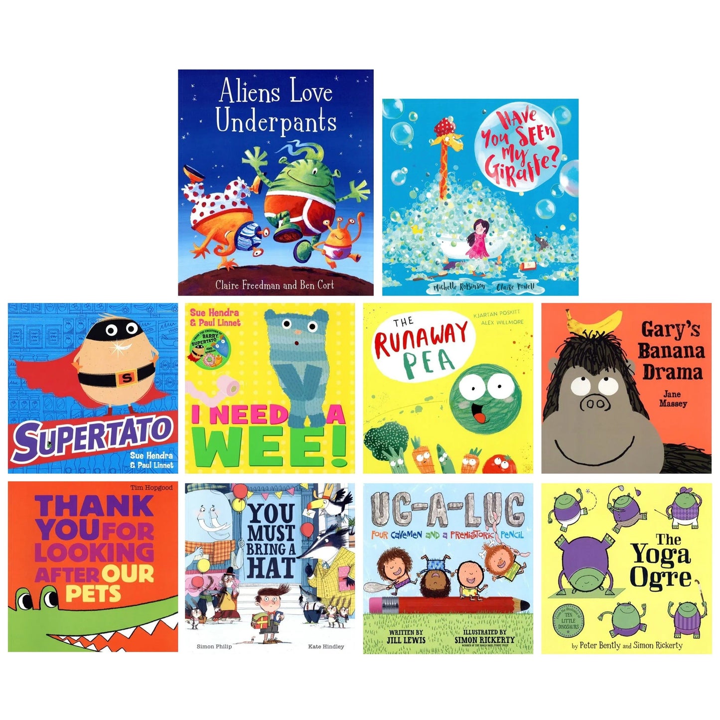 Giggles Galore Collection Illustrated 10 Picture Books Set - Ages 3+ - Paperback