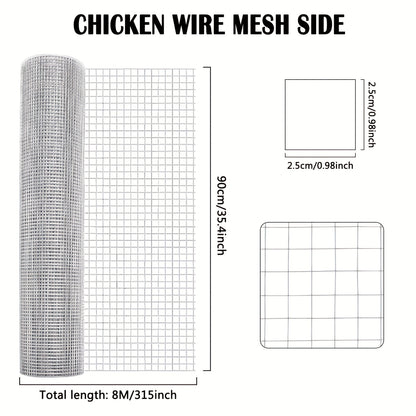 1pc 91CMX10M Chicken Wire Fence Garden Pet Cage Rabbit Net Poultry Net Garden Hexagonal Fence, Flower Net, Dirty Fence, Suitable For Yard Fence, Garden Fence Is Very Strong And Not Easy To Break