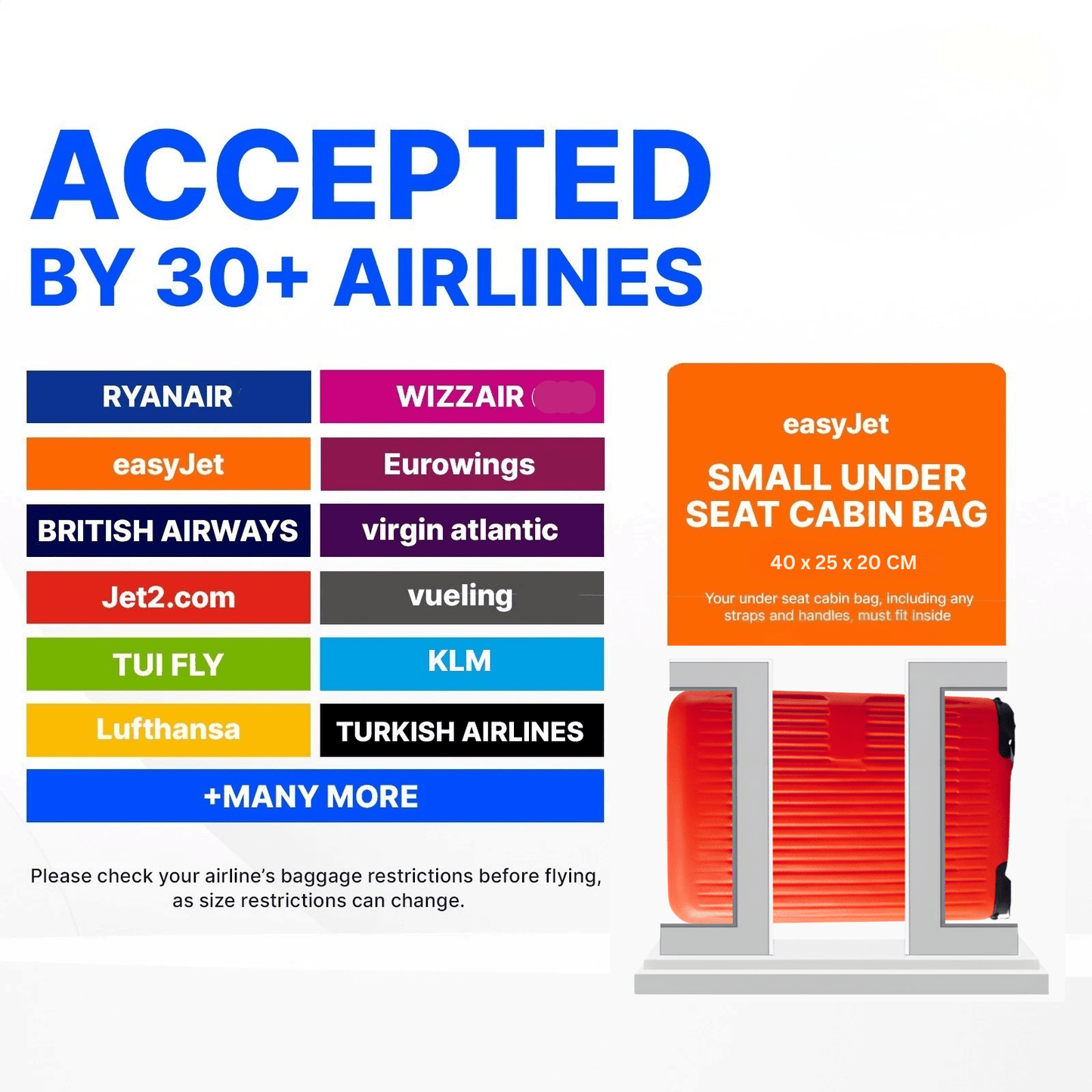 1631 Ryanair Under Seat Case 40X20X25Cm