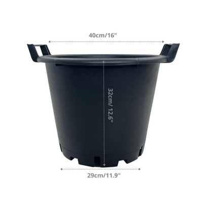 5 x Heavy Duty 30L Large Garden Plant Pots Potato Containers Buckets (Pack of 5) 30 Litre Plastic Planters for Outdoor Plants - Planter Pots for Gardens - Flowers, Vegetables & Trees