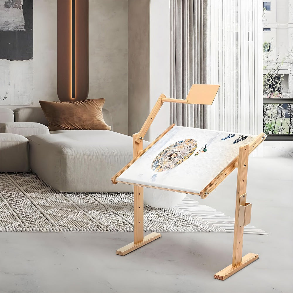 Adjustable Cross Stitch Frame Wooden Embroidery Frame 30 X 40 X 50 cm 360 Degree Swivel Height And Angle Adjustable Suitable For Needlework And Embroidery