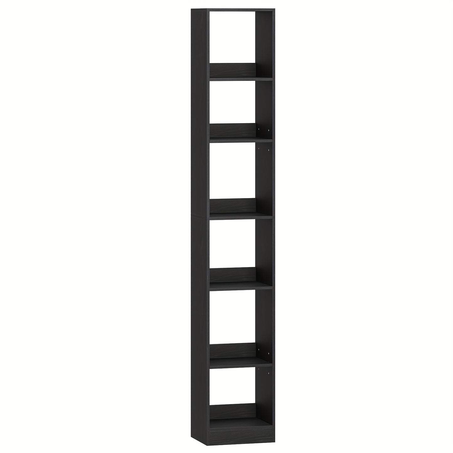 [Modern Bookshelf] Modern 6 Tier Bookshelf | Wooden Open Bookcase, Cube Storage & Display Rack for Living Room, Home Office, Bedroom - White, Contemporary Furniture, Minimalist Design, Particle Board, Hardwood Construction, Modular Shelving, Bookcase Orga
