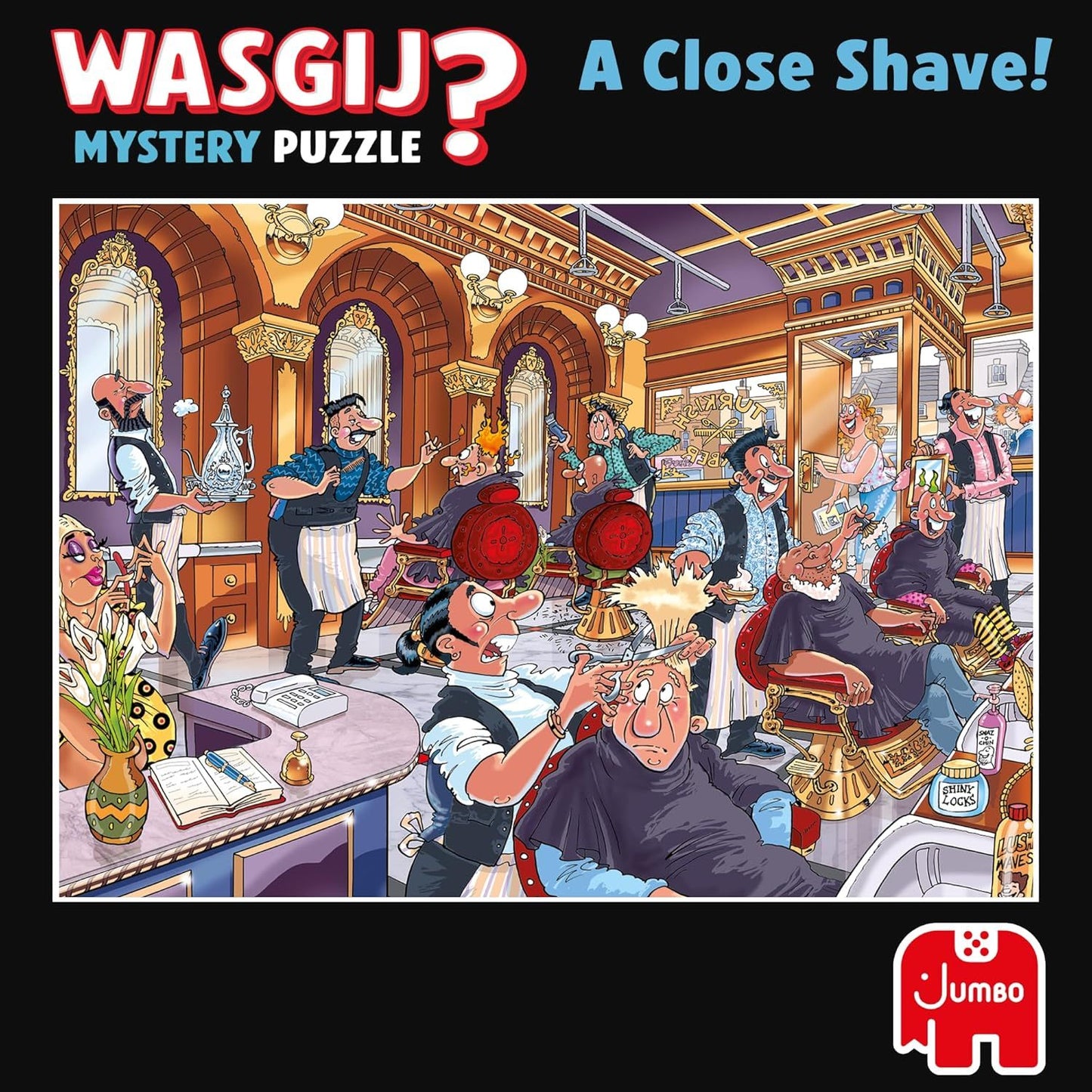 Wasgij Mystery 27, A Close Shave - Unique 1000 Piece Jigsaw Puzzles - Colourful, Challenging & Brainteasing 1000 Pcs Jigsaw Puzzle - Jumbo