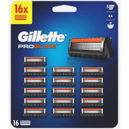 Gillette Proglide Razor Blades 8, 16, or 24 Replacement with Larger Lubricating Strip for Smoother Glide