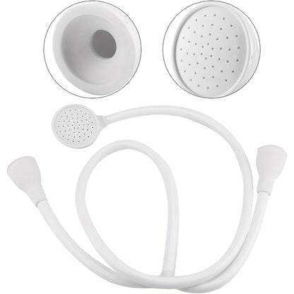 Double Tap Push On Bath Shower Head And Hose Set - Premium ABS Handheld Showerhead with 120cm/47.2in Hose for Bathing, Shampooing, And Pet Cleaning - Versatile Bathroom Shower Head with Cold & Hot Function