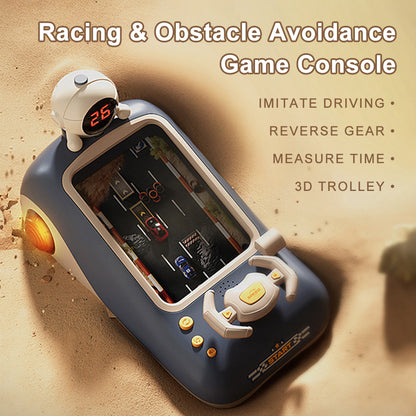 Racing Obstacle Game Console, 200 Levels Upgraded, Car Adventure Toy with Multi-Function Wheel, Interactive Simulation Driving Simulated Driving(Battery not included)