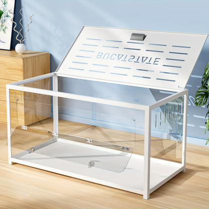 BUCATSTATE Hamster Cage Metal 2.0, Large Stackable Habitat For Small Animals, Deep Burrow Design, Easy Assembly, 80/100cm, For Dwarf & Syrian Hamsters Guinea Pigs Gerbils Reptiles, Only 100cm Free 20L Paper Bedding