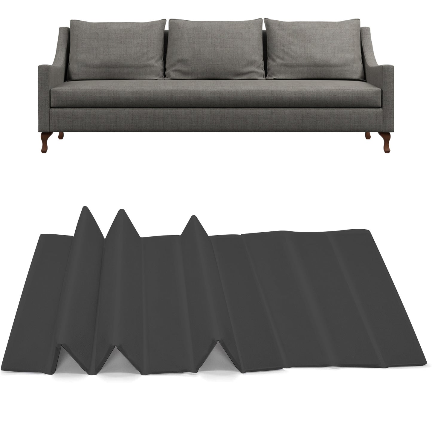 1, 2 & 3 Black Sofa Rejuvenator Boards, Sofa Seat Support Boards, Sofa Saver, Adjustable/Foldable Sagging Sofa Support, BOARD