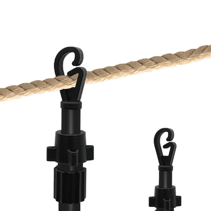 Telescopic Washing Line Prop Pole Clothesline Heavy Duty Garden Dry Clothes Drying Airer Support Clothes Line Pole Galvanised Laundry Outdoor Washing Line Poles Extendable 1.2 to 2.4M, Clotheslines