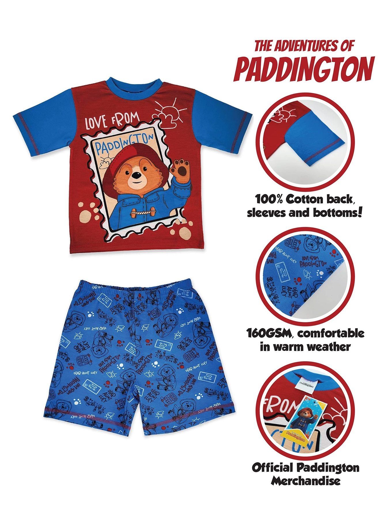 Paddington Bear short pyjama set 12m-5yrs