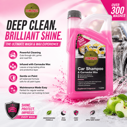Simoniz Car Shampoo with Carnbuba Wax Pack of 5 Litre