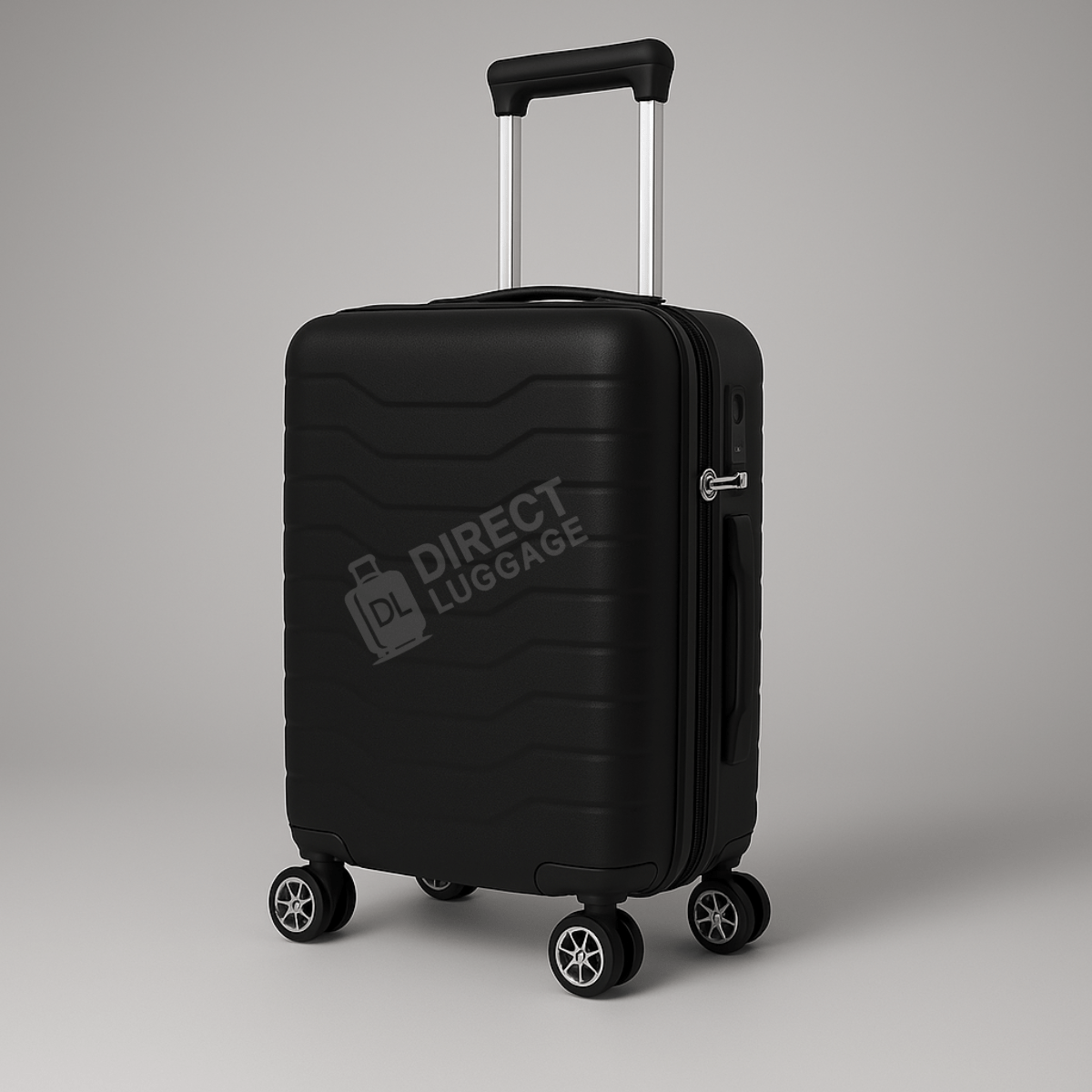 Direct Luggage Underseat Cabin Case 40 x 25 x 20 cm RyanAir Approved Size with Combination Lock and Detachable 360° Wheels T-HC-US-1627