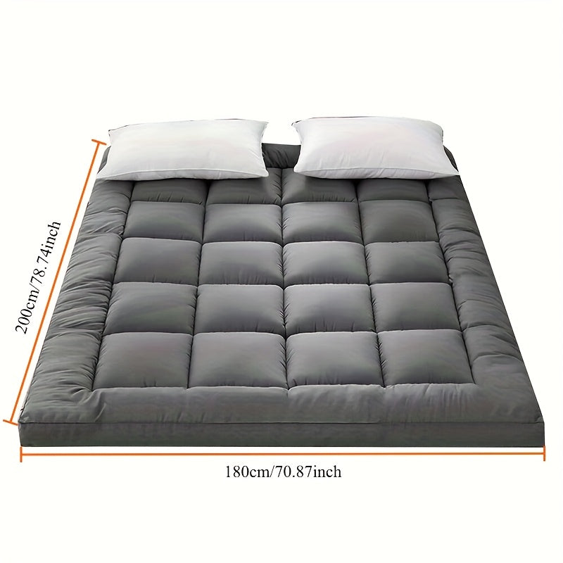 10cm Hotel Quality Mattress Topper | Super Soft with 1100GSM Hollowfiber Filling | Elasticized Corner Straps | Single, Small Double (4ft), Double, King, Super King Size, Grey