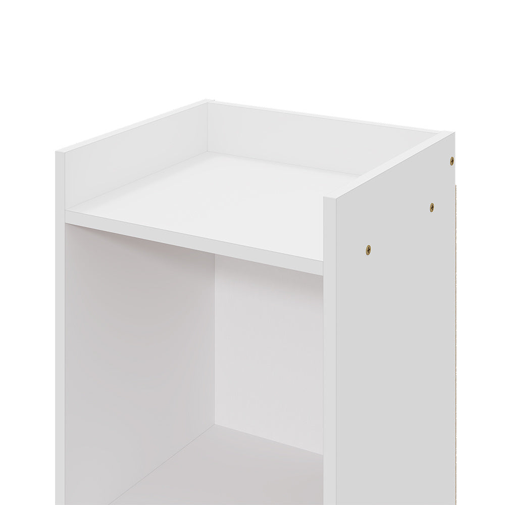 2/3/4 Layers Tall Storage Unit Small Bookcase Wooden Storage Cabinets Book Shelf, Modern White Wooden Bookcase – Tall & Skinny Bookshelf Cube Shelves Storage Unit for Living Room, Bedroom, Hallway, Office, Entrance