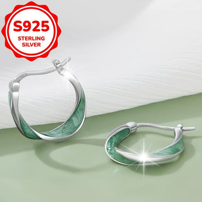 2pcs Women'S Fashion Earrings S925 Sterling Silver Earrings New Niche Light Luxury High-End Ear Buckle Earrings Birthday Gift for Good Friends Party Gift Women'S Jewelry Suitable for Daily Commuting Valentine'S Day, Mother'S Day, New Year, Party