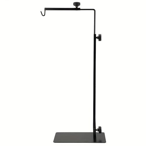 Adjustable Reptile Light Stand for Tortoises, Lizards & Amphibians - Durable Iron Heat Lamp Holder with Hook, 22-30cm Width & 40-64cm Height, Black, Terrarium Lighting | Insectivore Lighting | Sturdy Lamp Support, Reptile Accessories
