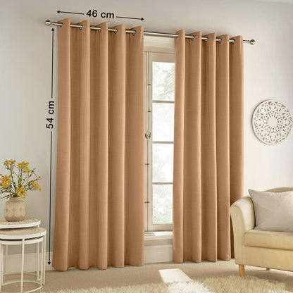 2pcs Full Blackout Eyelet Curtains – Thermal Insulated & Soundproof Drapes, Energy-Saving, Noise Reducing, perfect for Bedroom, Living Room & Home Decoration, Includes Matching Ties