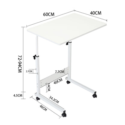 1PC Adjustable Computer Desk, Portable Desk for Bed & Sofa Use, 60x40cm Study Table with Height Adjustment 72-94cm, Sturdy Space-Saving Design, Home Office & Dorm Essential, Home Office Upgrade & Student Gift