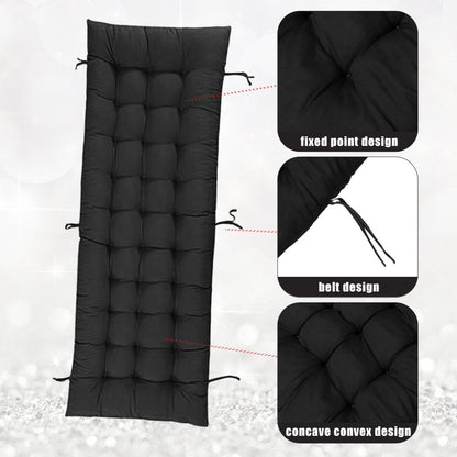 Garden Bench Cushion Chair Cushion, Sun Lounger Cushion Pads 160*50*8cm Thick Garden Recliner Chair Replacement Anti-Slip Cushion Sunbed Cushion 2 3 Seater Seat Pad for Porch Swing Patio Lawn Various Colour Options