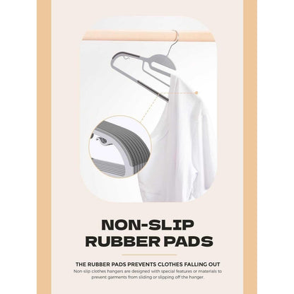 Plastic Coat Hangers Non Slip Adult Wardrobe Storage Space Saving Clothes Hangers