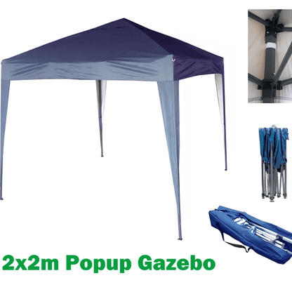 2x2m Pop-up Gazebo Waterproof Outdoor Garden Marquee Canopy No Sides