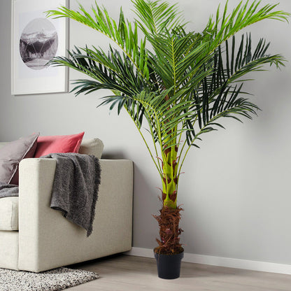 Large 180cm Artificial Plants Areca Palm Fake Tropical Tree Faux Plants for Indoors and Outdoors Artificial Foliage and Plastic Pot for Party Office Home House Decorations
