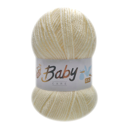 Woolcraft - Baby Care Double Knitting Yarn - 2 or 5 Pack of 100g Balls of 100% Acrylic Yarn - 13 Colours Available - Aqua, Beige, Baby Blue, Oyster, Denim, Lilac, Mint, Peach, Baby Pink, Rouge, Silver, White or Lemon - Perfect for Knitting or Crochet