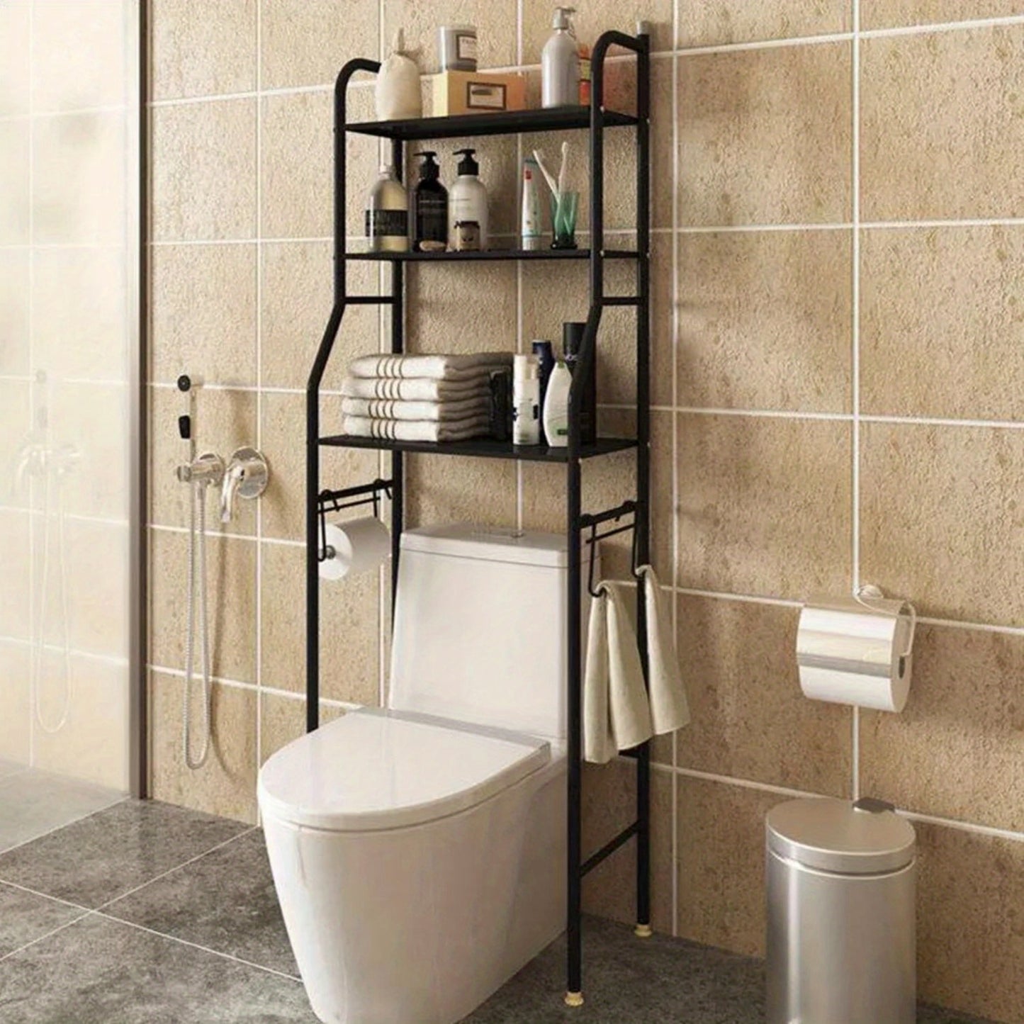 3 Tier Over Toilet Storage Rack Bathroom Laundry Washing Machine Shelf Organizer