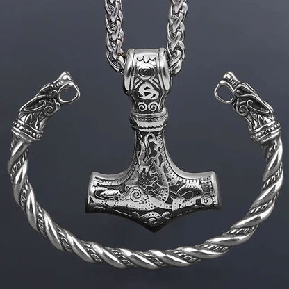 Five-Piece Viking Hammer Jewellery Set - lifestyle setting 5
