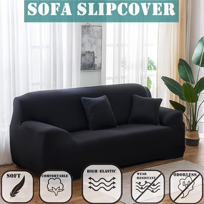Sofa Cover Fashion Printed High Stretch Elastic Fabric L Shape Sofa Slipcover Couch Cover 1 2 3 4 Seater Polyester Spandex Furniture Protector Cover Include Pillowcase for Living Room Pets Dogs