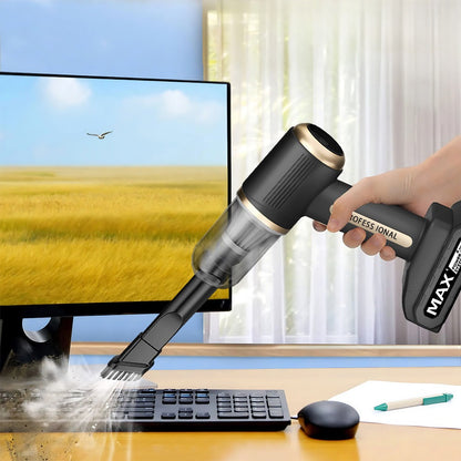 4-in-1 Cordless Vacuum Cleaner & Air Pump with Brushless Motor – Portable High-Power Blower for Car Interior, Pet Hair, Keyboard & Home – Gift for Car Owners & Pet Parents