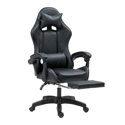 Gaming Chair with Footrest & Lumbar Support – Ergonomic Reclining Office Chair with Optional Massage, 120kg Capacity, High Back Swivel