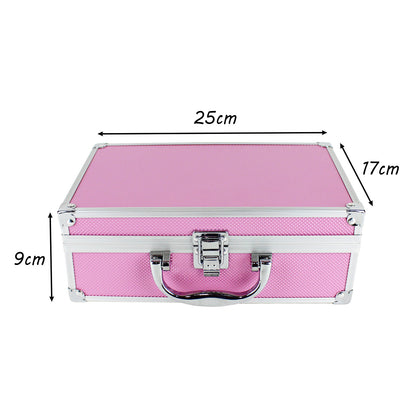 Love Urban Beauty Hot Pink Makeup Vanity Case – 82pcs Vegan Makeup Kit for Teens and Women with Eyeshadow, Blusher, Lipsticks and Nail Products – Fun Travelling Makeup Cosmetics Vanity Case for Girls