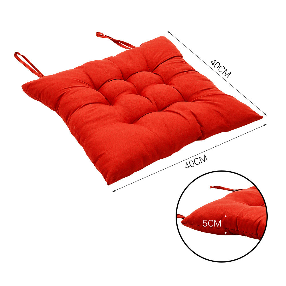 4pcs Solid Coloured Chair Cushions - Machine Washable and Durable, with A Knitted Design for Comfort and Support, Suitable for Garden, Dining and Office Chairs 40*40*5 Cm, Multi-colour Choice