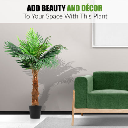 100cm Large Faux Palm Tree Fake Artificial Green Plants Realistic Tree Garden Home Outdoor Decor