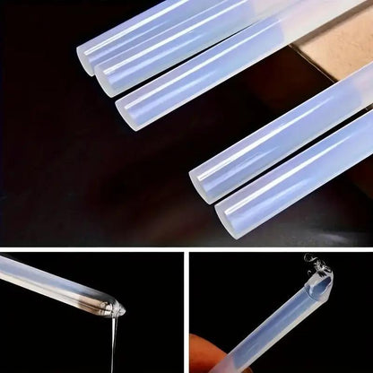 200 ultra-transparent hot melt glue sticks with a size of 7mm * 110mm. Suitable for DIY crafts, woodworking and home decor projects during Christmas and Halloween. Compatible with most hot melt glue guns and craft materials. Transparent glue. Glue