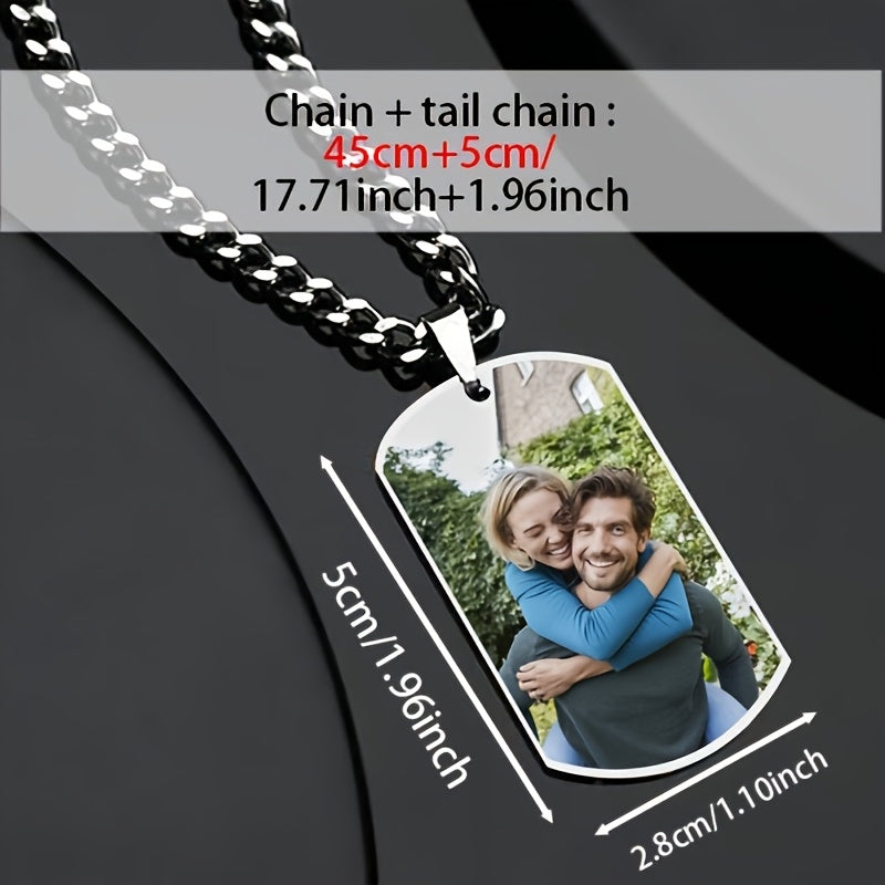 18K Gold Plated Custom Personalized Color Photos 304L 304L 304L 304L 304L Stainless Steel Can Be Double-Sided Printed Photos Or Front Photos Back Customized Text Custom Couple Photos, Best Friend Photos, Family Photos