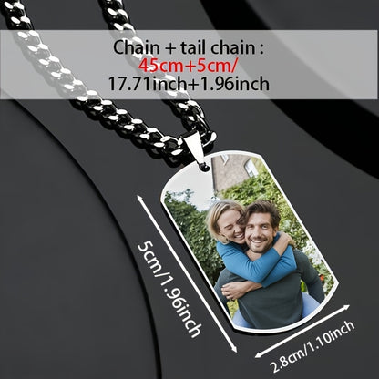 18K Gold Plated Custom Personalized Color Photos 304L 304L 304L 304L 304L Stainless Steel Can Be Double-Sided Printed Photos Or Front Photos Back Customized Text Custom Couple Photos, Best Friend Photos, Family Photos