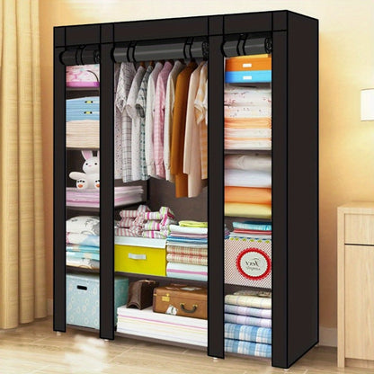 Portable Wardrobe 128x45x173cm Fabric Wardrobes for Bedroom Large Foldable Closet Storage Oranisers Portable Wardrobes for Bedroom