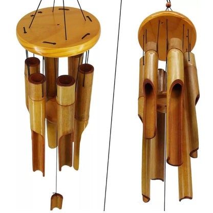 76.2cm Bamboo Wind Chime with Bamboo Tubes & Soothing Sound - Zen Garden Wind Chimes Suitable for Home,, Balcony, Studio Decor - Outdoor/ Wind Chimes for and Meditation Spaces